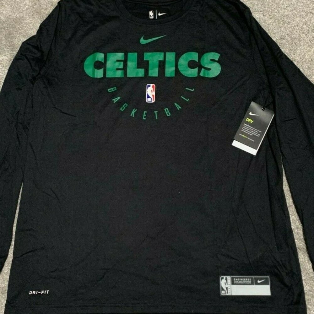 Nike Celtics Basketball Dri Fit Long Sleeve Shirt